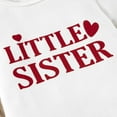 thumbnail image 4 of LOVEBAY Kids Outfits Sister Matching Outfits For Baby & Little Girl Crew Neck Cute Letter Print T-shirt Summer Plain Top Tees Toddler Girls T-shirt, 4 of 9