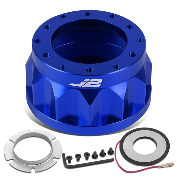 J2 Engineering J2-HUB-OH106-BL J2 For 1990 to 1996 Honda Accord Prelude 2" Blue Billet Aluminum Gear Steering Wheel 6-Bolt Hub Adapter 91 92 93 94 95