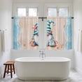 thumbnail image 4 of Coastal Beach Kitchen Curtain for Berdoom Living Room Cafe 45 Inch Length, Blue Gnomes Summer Ocean Sea Wave Starfish Beige Tiers Curtains Light Filtering Drapes Window Treatment 2 Panels 52"Wx45"L, 4 of 8