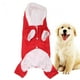 thumbnail image 1 of Suéter de peluche para perro con forma de corazón de melocotón, cálido atuendo rojo para mascotas, talla 12, sudadera con capucha acogedora para otoño e invierno, 1 of 8
