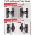 thumbnail image 3 of Heavy Duty Gate Latches 90 Degree Right Angle Barn Door Lock AntiTheft Sliding Door Lock Latch for Garden Luminous Black, 3 of 5