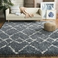thumbnail image 2 of SAFAVIEH Pro Lux Marcus Geometric Shag Area Rug, Blue/Creme, 9' x 12', 2 of 11