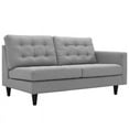 thumbnail image 5 of Modway Empress 2 Piece Upholstered Fabric Left Facing Bumper Sectional in Light Gray, 5 of 9
