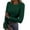Green, variant on SNKSDGM Casual Easter Shirts for Women Plus Size Tops for Women Dressy 3X Womens Fashion Casual Long Sleeve Stretch Crewneck Ribbed T Shirt Fitted Casual Basic Tops Going Out Tops for Women Lacey