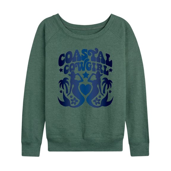 Instant Message - Coastal Cowgirl Mermaids - Women's Lightweight French Terry Long Sleeve Shirt
