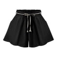 thumbnail image 1 of Pantalones cortos de verano para mujer, pantalones cortos de ocio para mujer, ropa elástica cómoda de cintura alta para la playa al aire libre Yoga en , negro XL XL negro Fernando Pantalones cortos de mujer, 1 of 8