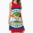 thumbnail image 2 of Belize Flag Spring Summer Dresses For Women Fashion Dress Casual Sleeveless Loose Sundress With Pockets, 2 of 4