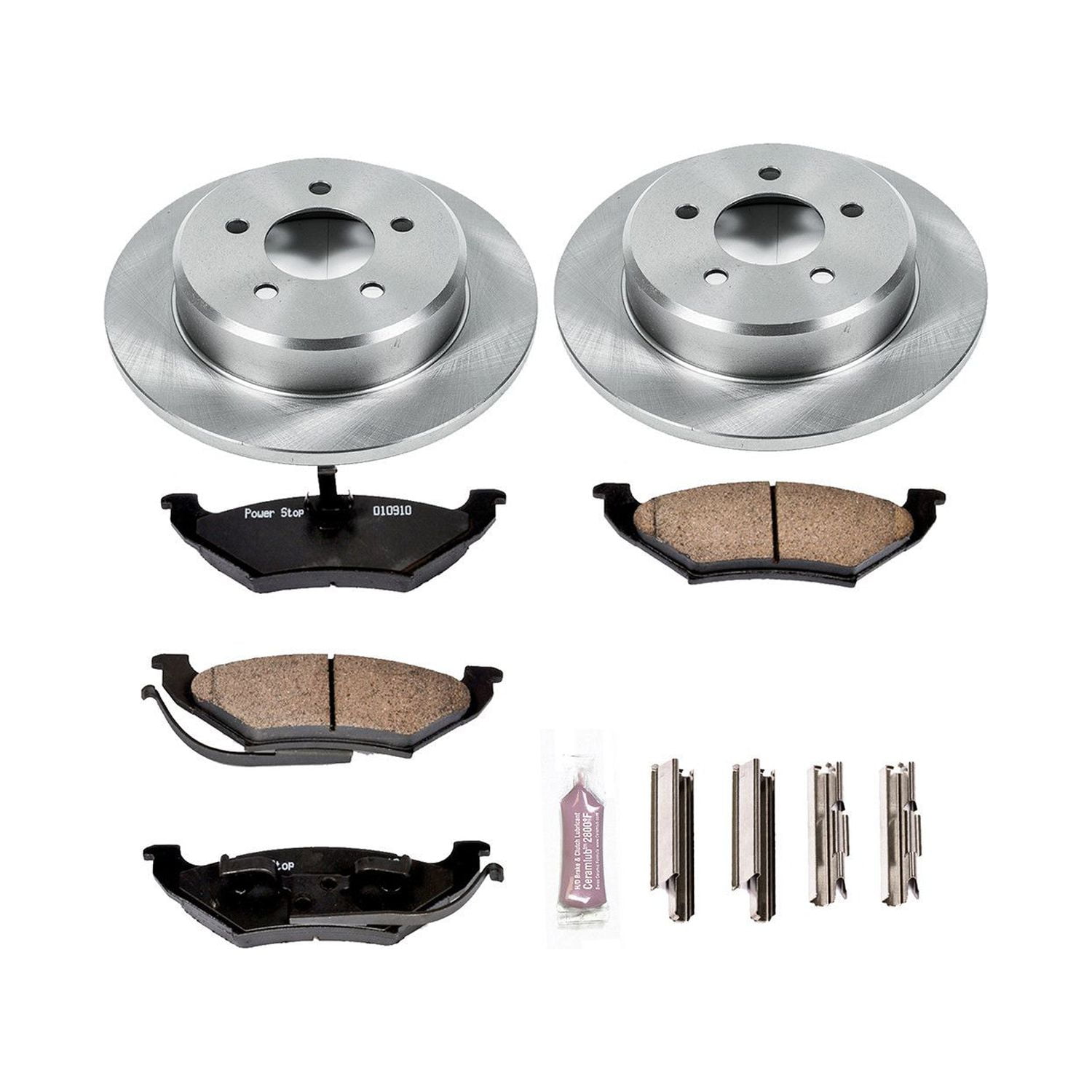 Power Stop Rear Stock Replacement Brake Pad and Rotor Kit KOE5149