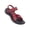 Wine Red, variant on OutPro Hiking Sandals for Womens Comfortable Walking Flip Flop Sandals with Arch Support Athletic Sandals with Loop Straps for Beach Gray Black