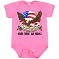 thumbnail image 3 of Inktastic Memorial Day- Never Forget Our Heroes- Bald Eagle Boys or Girls Baby Bodysuit, 3 of 5