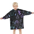 thumbnail image 3 of Black Halloween Ghost Spider Pattern Blanket Hoodies for Kids 6-13YR Oversize Wearable Blanket Hoodies for Boys Girls Teens, 3 of 7