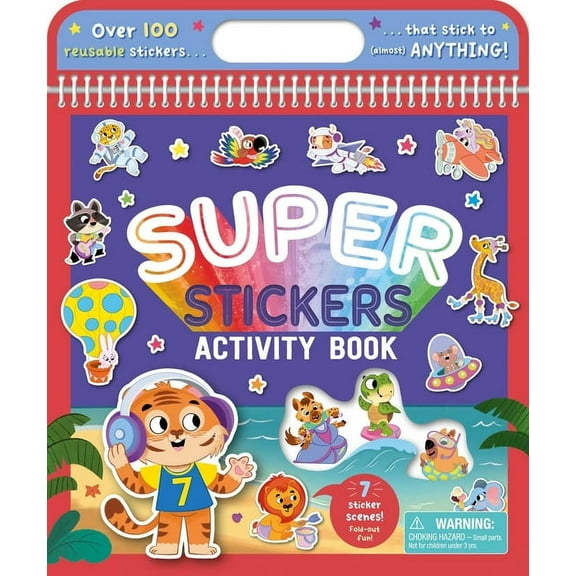 Super Stickers Activity Book: With Over 100 Reusable Stickers!, (Spiral-Bound)