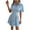 Sky Blue formal dresses for women, variant on Summer Saving Wycnly Formal Dresses for Women Casual Button Down Empire Waist Pleated Swing Shirt Dresses Short Sleeve Lapel Solid 2024 Summer Mini Dress Khaki l