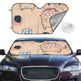 thumbnail image 2 of Haiem Cute Ink Drawn Elephants Car Windshield Sun Shade - Blocks UV Rays Sun Visor Protector, Sunshade to Keep Your Vehicle Cool, Universal Fit SUV Van Sedan-Small, 2 of 7