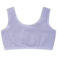 thumbnail image 3 of iixpin Girls Sports Bra Kids Cute Print Unpadded Crop Top Cotton Soft Seamless Cami Bralette Undershirts Purple 13-14, 3 of 7