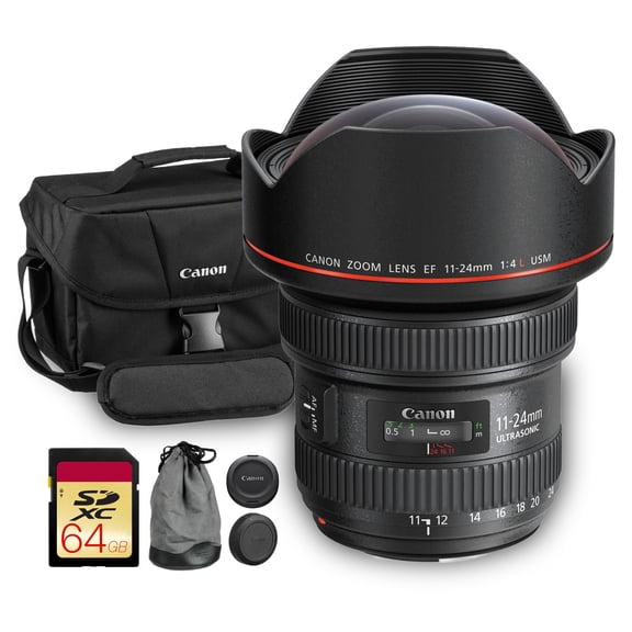 Canon EF 11-24mm f/4L USM Lens (9520B002)   Shoulder Bag   64GB Card