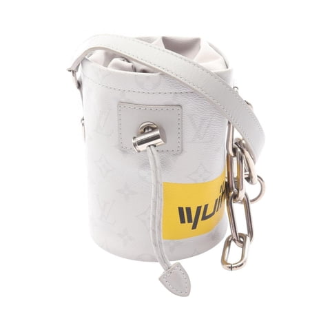 Pre-Owned Louis Vuitton Chalk Nano Bag Shoulder Handbag Coated Canvas Leather Monogram White...