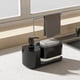 thumbnail image 4 of Dispensador de jabón Nhthy para fregadero de cocina con bandeja, organizador para jabón de manos y lavavajillas para encimera, dispensador doble con soporte para esponja. Negro, 4 of 6