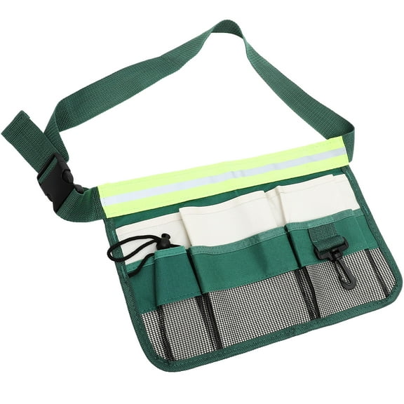 SHOWERORO 1 Set Gardeners Tool Belt for Gardening Outdoor Work Men Women Reflective Utility Belt 11.4x13.2in