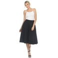 thumbnail image 5 of White Mark Women's Flared Midi Skirt, 5 of 5