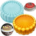 thumbnail image 2 of Baking Silicone Round Cake Mold Kitchen Baking Pan Cake Bread Baking Tray(1pcs, Pink), 2 of 5