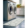 thumbnail image 7 of Unique Loom Matrix Trellis Collection Area Rug - Geometric (3' x 10' Runner White/Gray), 7 of 7
