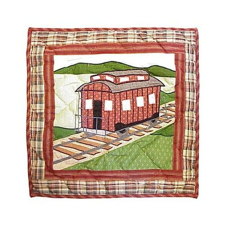 Patch Magic Train Toss Cotton Throw Pillow