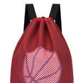 thumbnail image 3 of Mochila de baloncesto Mochila deportiva con cordón Mochila resistente al desgaste Mochila para gimnasio Calle Senderismo Viajes al aire libre Rojo, 3 of 8