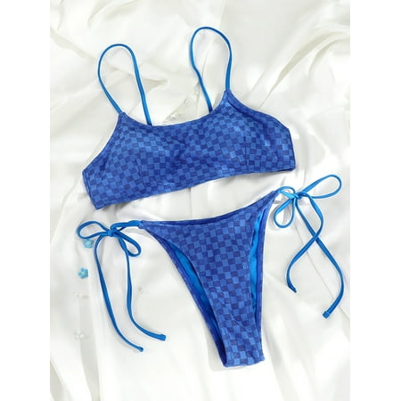AnQingLueLv Sexy Bikini Sets Shiny Bathing Suits Halter Swimsuit Push Up Bikinis Bandage Beachwear Summer Thong Brazilian Biquini
