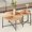 Natural Wood+Brown, variant on Radial Pattern Table, Natural Wood Color | Elevate Living Room with Rustic Charm