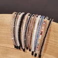 thumbnail image 2 of Nueva diadema con cuentas de cristal de tres hileras, 2 of 5