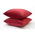 thumbnail image 2 of Cheer Collection Set of 2 Hollow Fiber Filled Couch Pillows, 22" x 22" - Maroon, 2 of 4