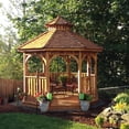 thumbnail image 4 of Outdoor Living Today 10' x 10' Hardtop Gazebo, Western Red Cedar, Octagon, Permanent, 4 of 9