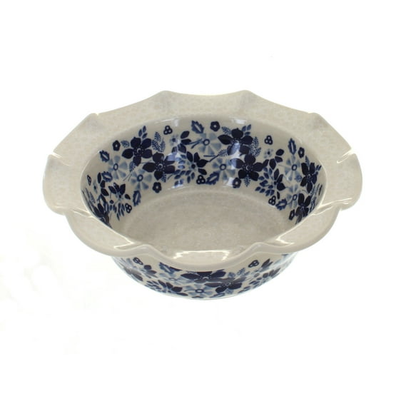 Blue Rose Polish Pottery Christiana Small Scallop Serving Dish