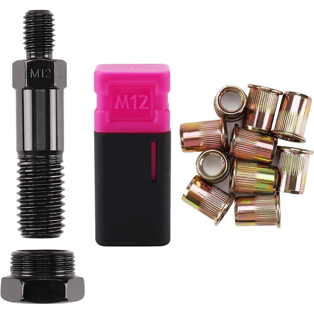 Mandril para remachar M12 con 10 remaches y remachadoras Amjoy