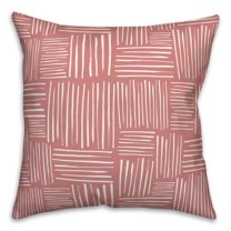 Creative Products Sketch Lines Pink 18 x 18 Indoor / Outdoor Pillow