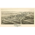 thumbnail image 2 of Fowler 14x10 Black Ornate Wood Framed with Double Matting Museum Art Print Titled - Ladonia Texas - Fowler 1891, 2 of 4