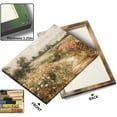 thumbnail image 2 of Framed 3D Textured Wall Art, Vintage Landscape Wall Decor Painting, Country Watercolor Floral Pictures Artwork for Living Room Bedroom Home Decor 16x24 inch Wood Frame, 2 of 8