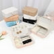 thumbnail image 2 of 6Pcs Joyero de Viaje Portatil, Joyero Pequeño, Alhajero de Organización con 2 Compartimientos Separados, Organizador de Joyeria para Impermeable de Cuero, Interior de Terciopelo (Rosa), 2 of 9