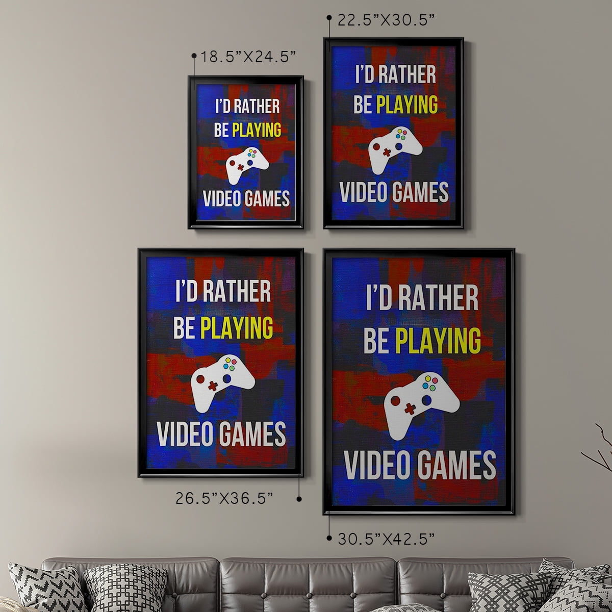 Gamer at Play III Premium Framed Print, in Gold, Black, or Silver - Ready to Hang