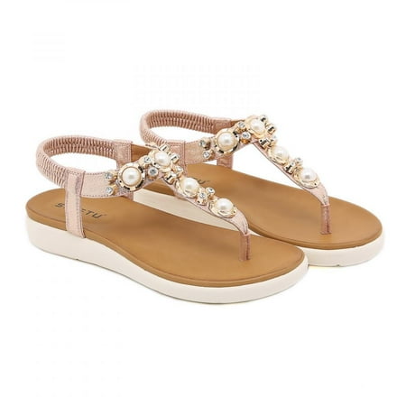 

Homedles Sandals for Women- Wedge Casual Gift for Women Beach Open toe Boho Women Sandals Pink 39