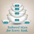 thumbnail image 5 of COOK WITH COLOR Glass Mixing Bowls with Lids for Baking and Meal Prep, Fluted Gold Rim, 12-Piece, 5 of 7