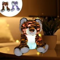 ABPWLY Toys 20cm LED Light Up Tiger Plush Toy Color Changing Stuffed Animal Luminous Pillow Soft Night Light Companion Gift for Children Toys for Boys