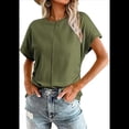 thumbnail image 1 of Blusa de Verano con Cuello Redondo y Mangas para Mujer, Color Verde , Talla XXL, 1 of 8