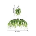 thumbnail image 3 of Efavormart 55" Cream Artificial Silk Wisteria Vine Round Hanging Canopy, Draping Garland Flower Chandelier With Interchangeable Branches, 3 of 10