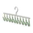 thumbnail image 1 of Tendedero de calcetines, percha de viaje con 10 pinzas, portátil, para pantalones de , sujetadores, guantes, bufandas y dormitorios. Verde, 1 of 8