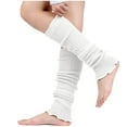 thumbnail image 2 of Rohuuque Leg Warmers for Women Woolen Warm Knitted Socks Yoga Leggings Over Knee Socks Stockings Winter Socks Foot Warmers White, 2 of 9