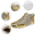 thumbnail image 6 of Sparkly Sequin Metallic Barefoot High Top Fashion Sneakers Combat Boots for Women Men Glitter Hiking Walking Flat Ankle Booties, 6 of 8