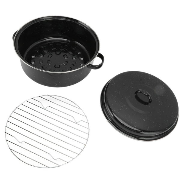 Cooking Oven Pans,Roasting Pan Black Speckled Roast Pot Roasting Pan