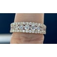 thumbnail image 2 of 3Ct Round Cut Lab Created Diamond Half Eternity Wedding Band 14K Yellow Gold Plated, 2 of 4
